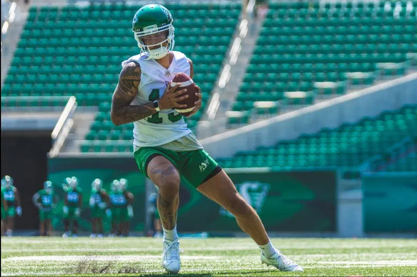 Lighter, leaner Lenius shows up at Riders' camp