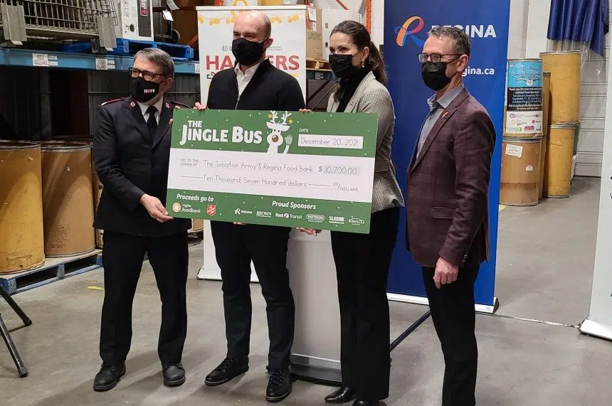 Jingle Bus raises more than $10K for Salvation Army, Regina Food Bank