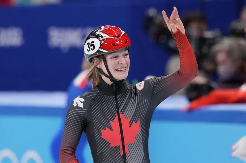 Canada wins bronze in mixed ski jumping, women's 500m short-track speed skating