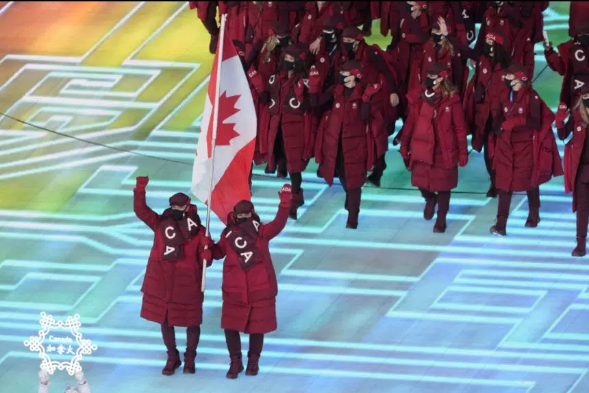 Canadians make grand entrance during Olympic opening ceremonies