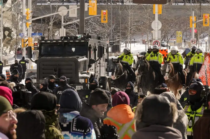 Police arresting, removing protesters from downtown Ottawa