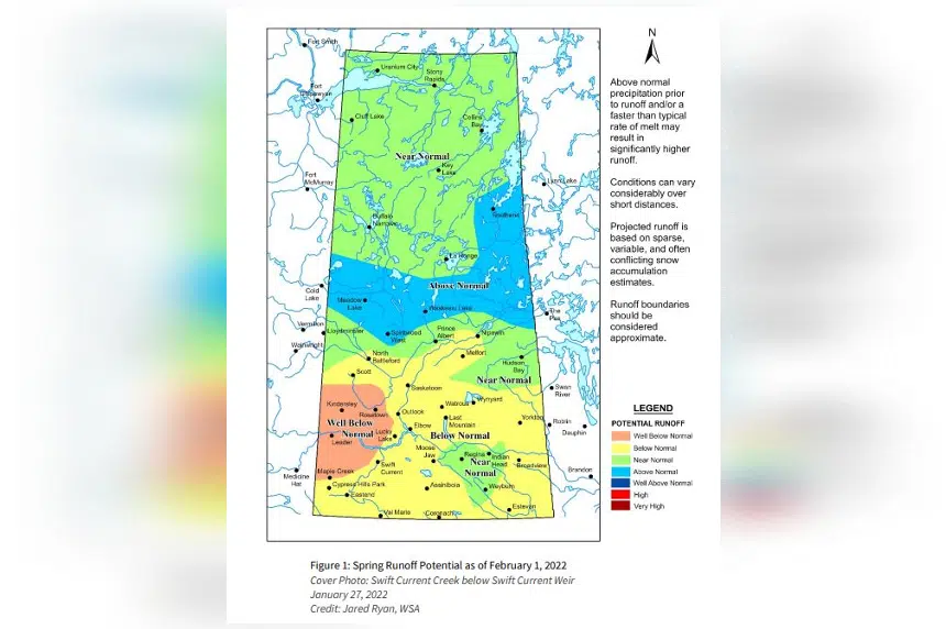 Spring runoff outlook released for Saskatchewan
