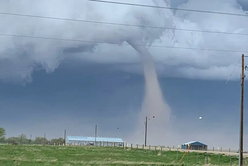 Possible tornado touches down near Moose Jaw