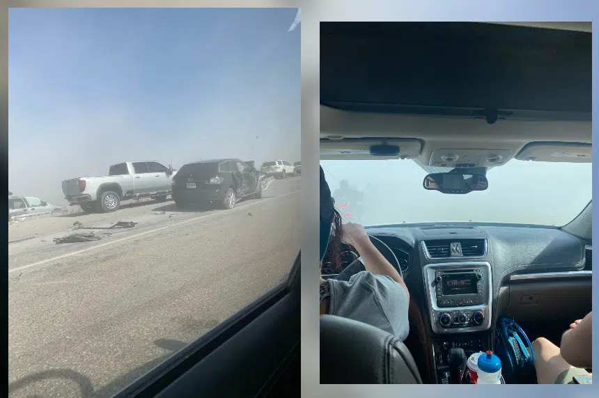 'A wall of white': Woman recounts harrowing drive on Saskatchewan highway