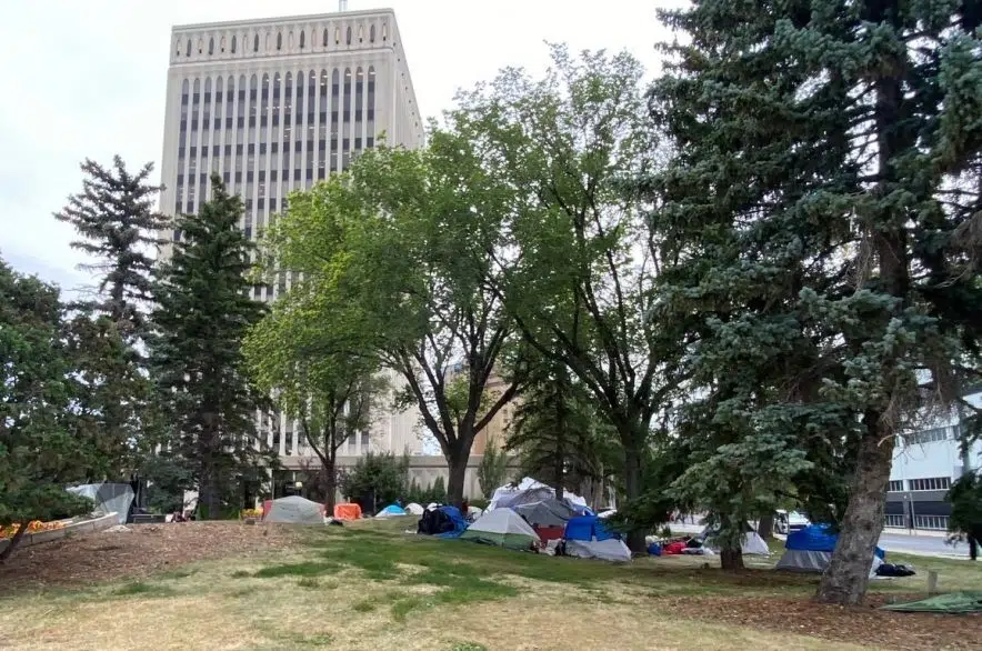 Tent city outside Regina City Hall continues to grow