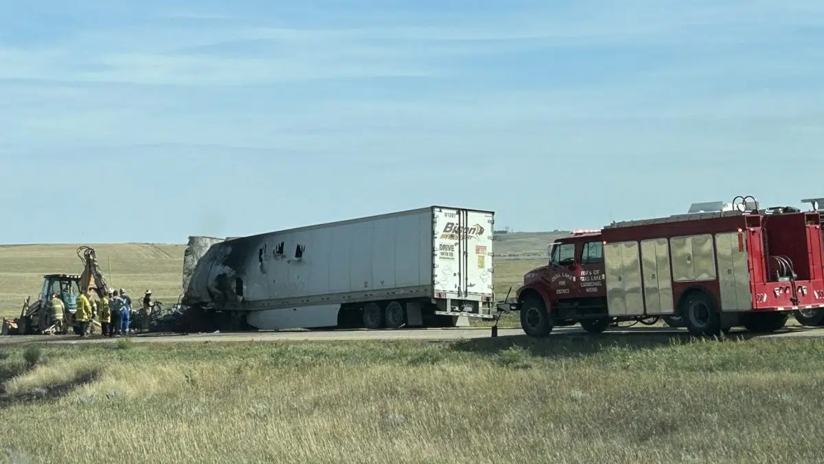 Semi fire affects traffic on TransCanada Highway near Webb 980 CJME