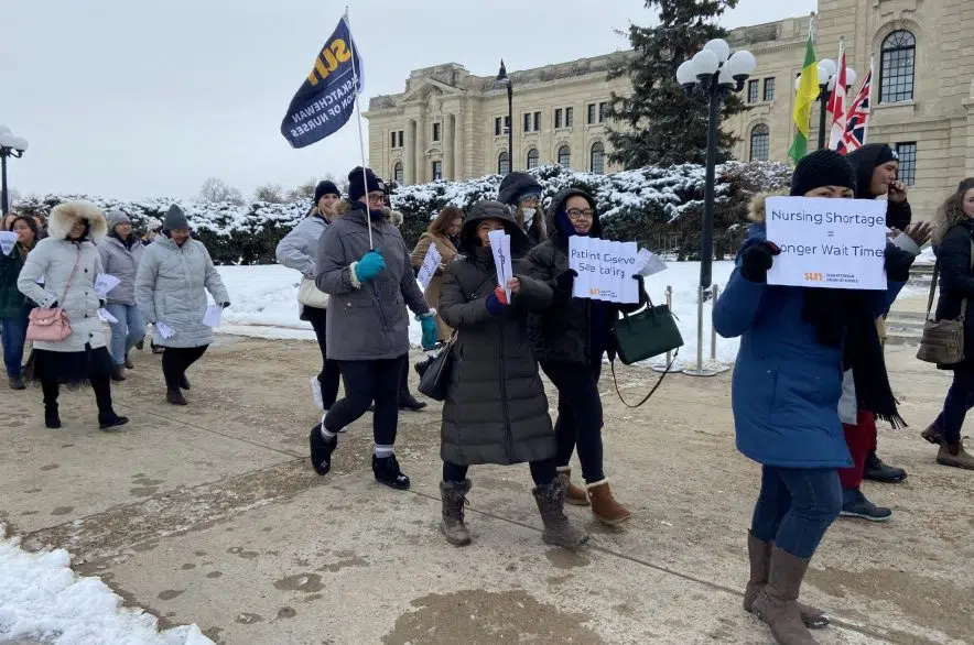 Sask. nurses hold rally to call out health-care staff shortages