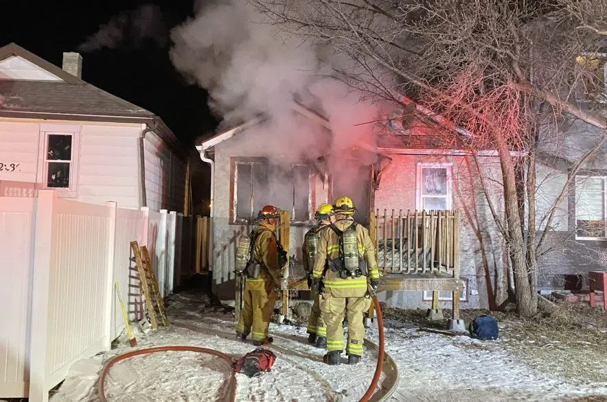 One person sent to hospital with minor burns after house fire