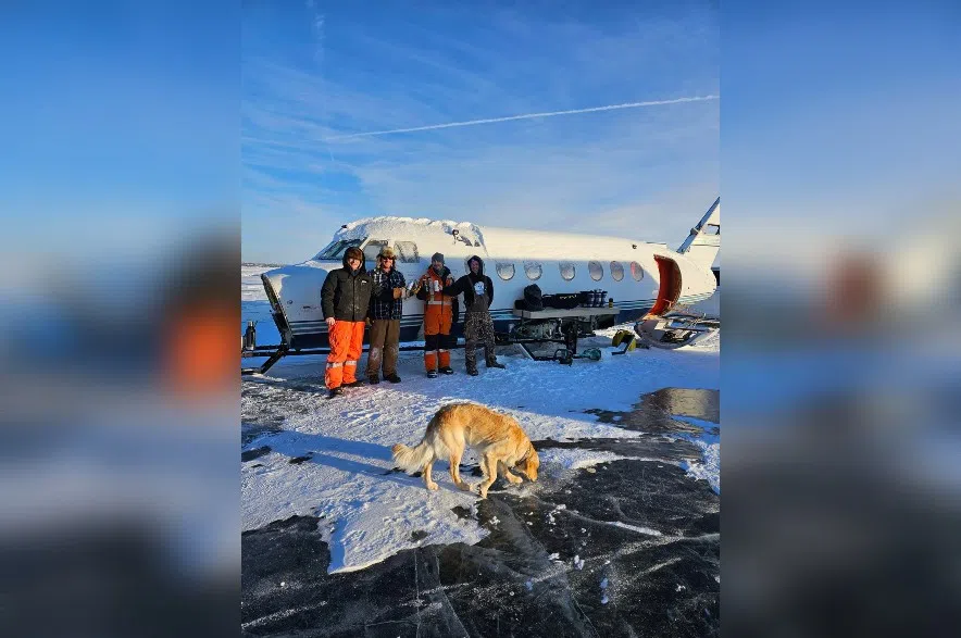 In plane sight: Saskatchewan fishers show off unique ice fishing shack