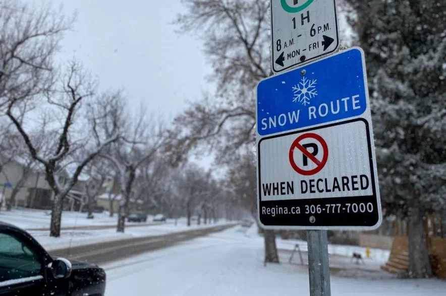Parking ban on Regina snow routes to take effect early Thursday