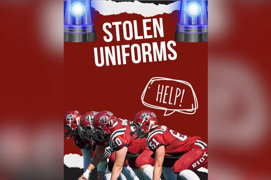 Regina Riot football team jerseys stolen again