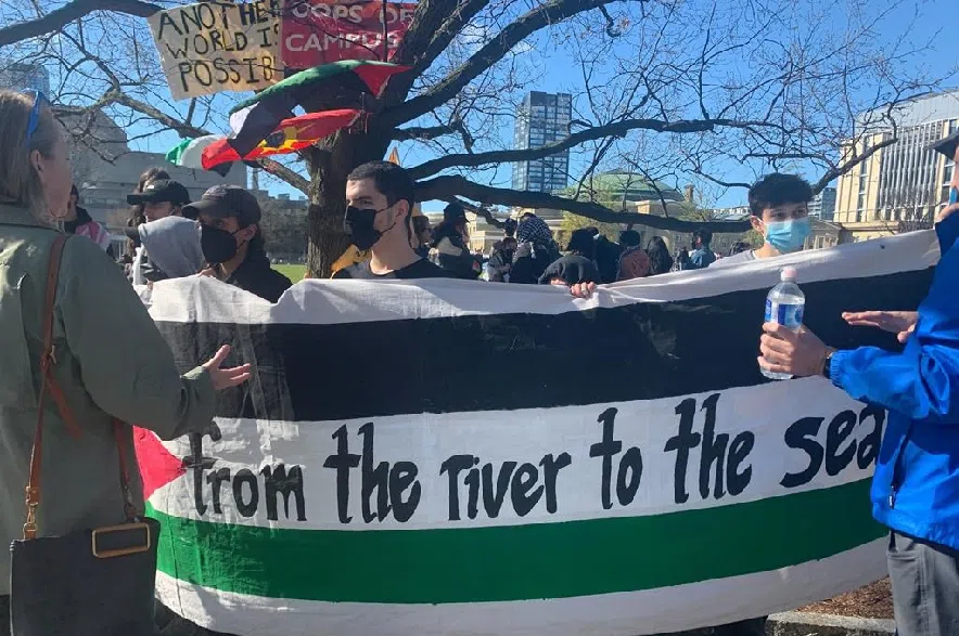 Students set up pro-Palestinian encampment protest at University of Toronto