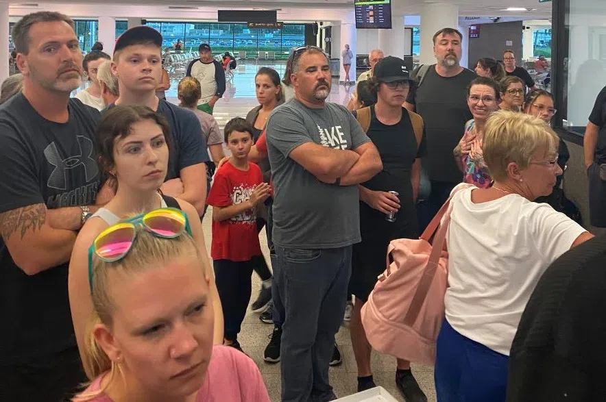  Frustrated Saskatchewan passengers waiting in Puerto Plata