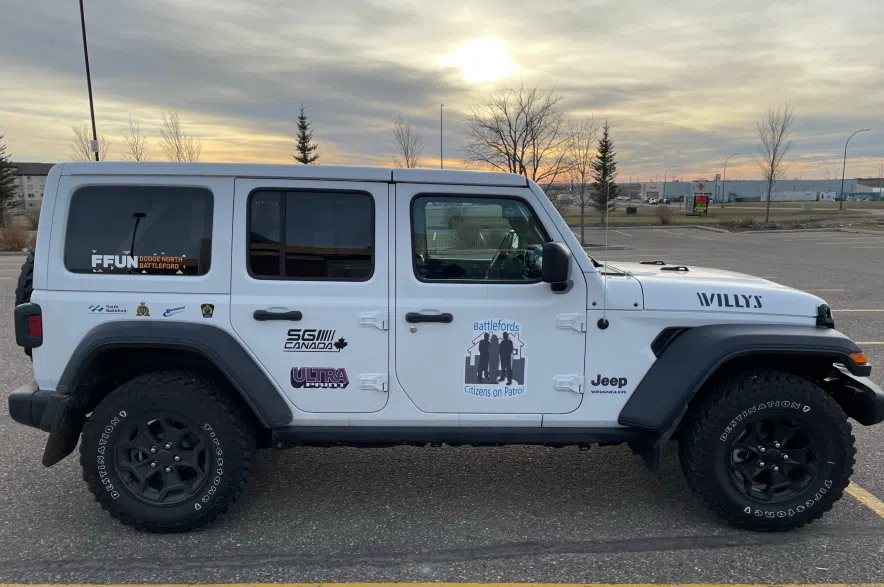 Battlefords Citizens on Patrol Jeep.