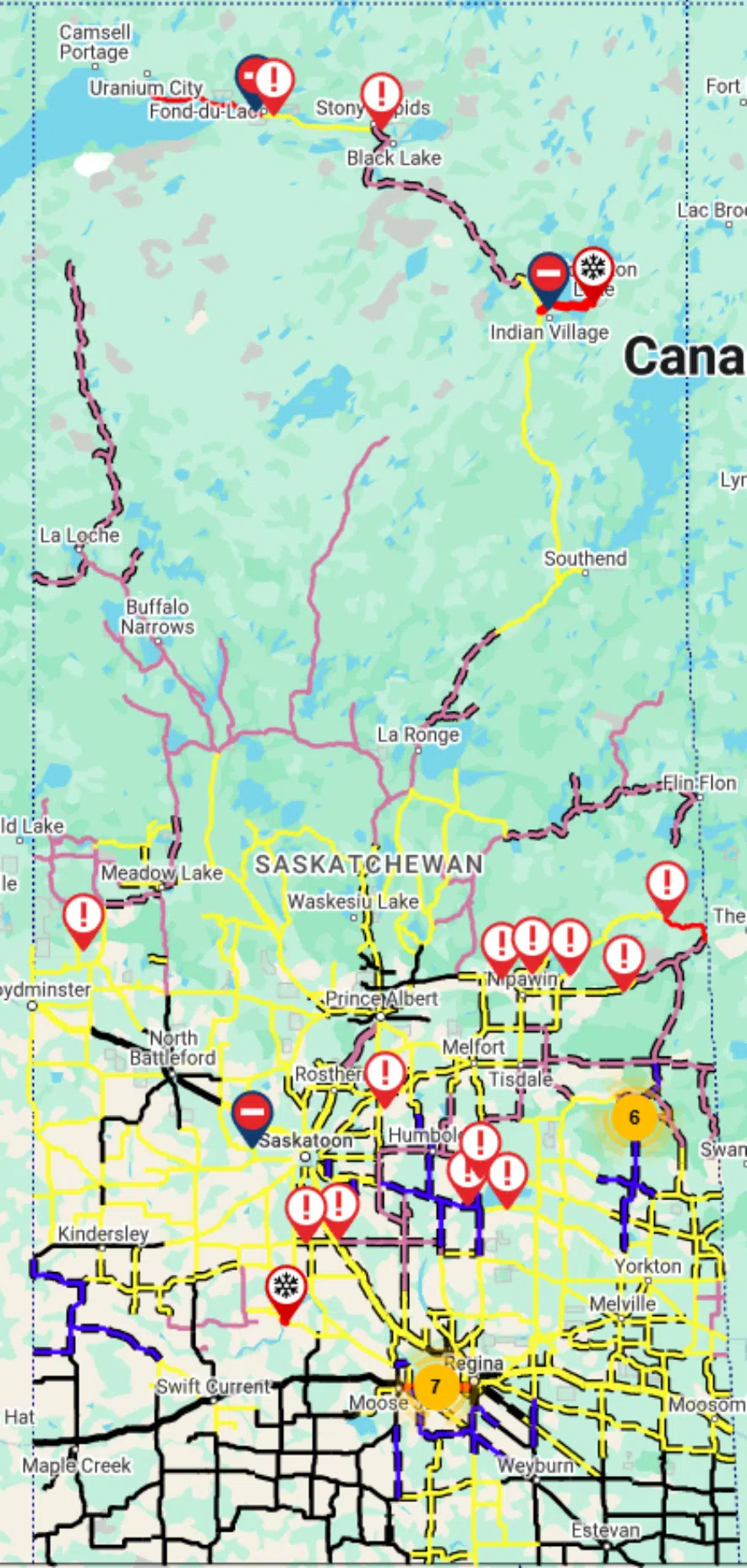 Highway Hotline map