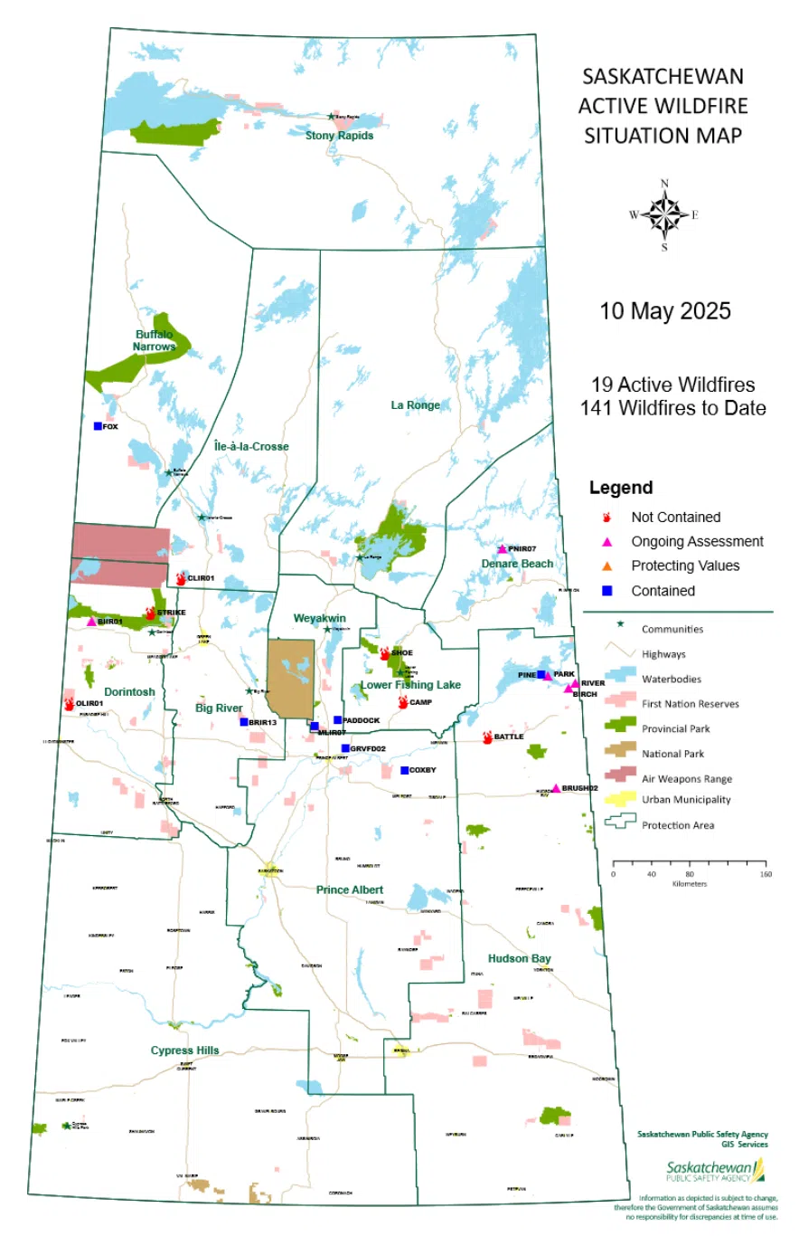 Fire map May 10, 2025.