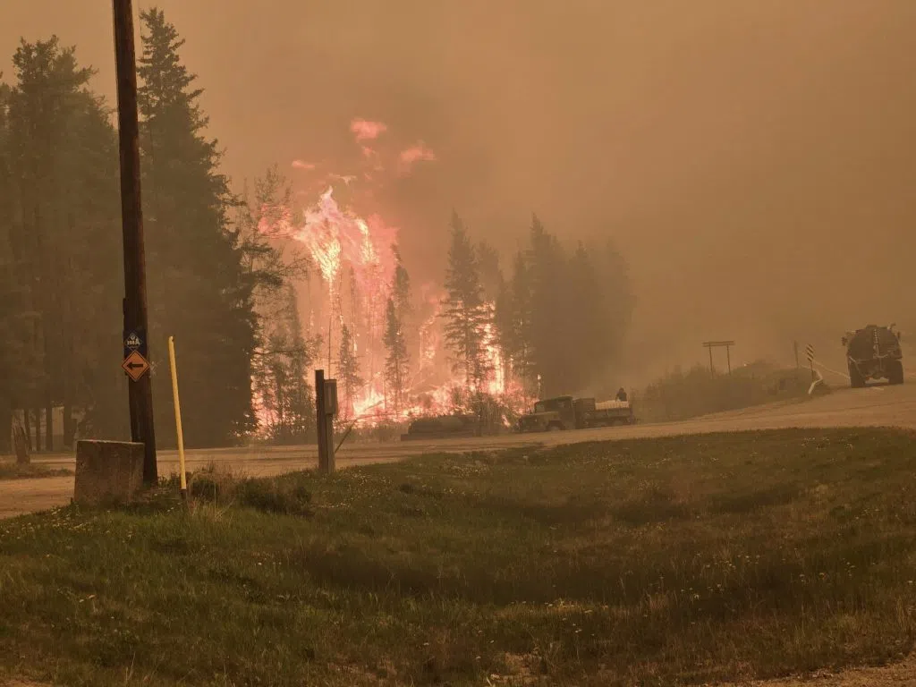 A photo from near Lower fishing Lake May 26 showing the wildfire in Narrow Hills Provincial Park. (Submitted photo)