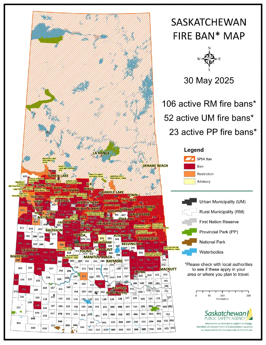 Fire bans in May 30, 2025.