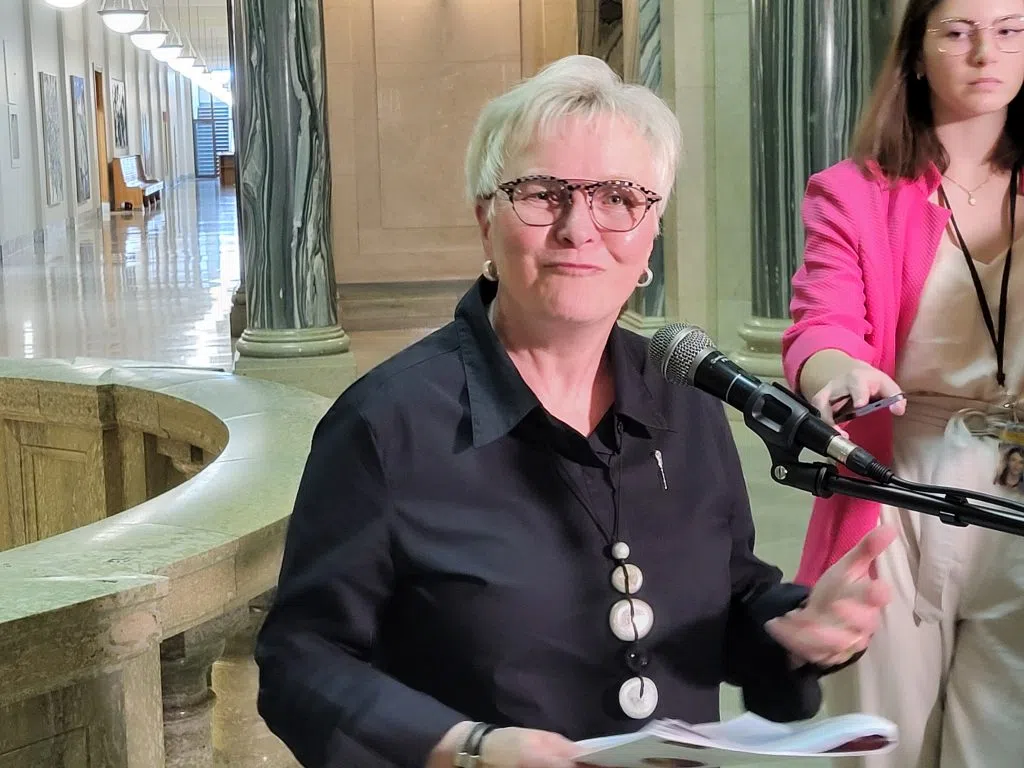Joan Pratchler, NDP critic for childcare and early education said people need access to food, childcare and financial aid to help grow strong children. (Daniel Reech/980 CJME)