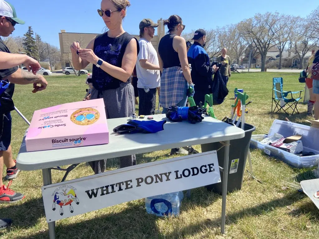 The White Pony Lodge provided a meal, water, treats and cleaning supplies for volunteers. (Nicole Garn/980 CJME)