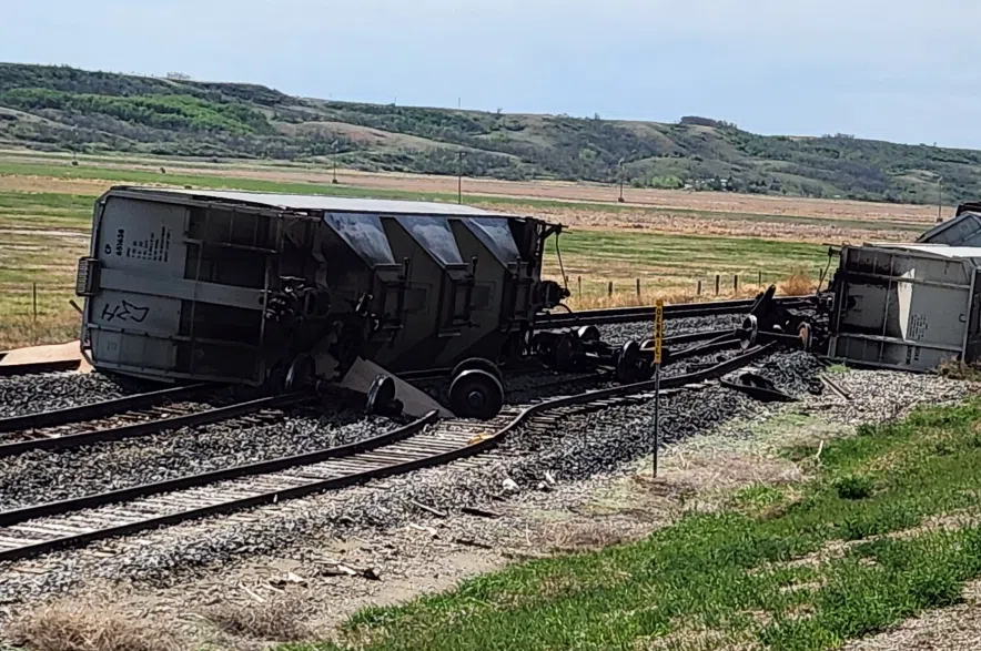Train derailed.