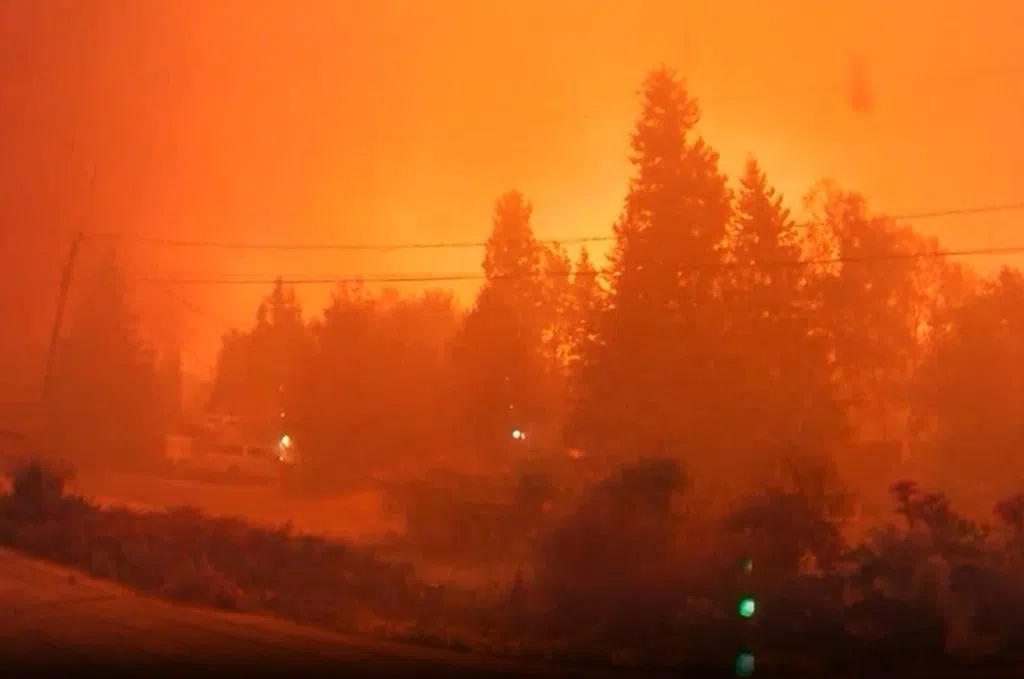 "It's a big monster," Pedwell said about the fire that swallowed her home. (Cyndi Pedwell/ Submitted)