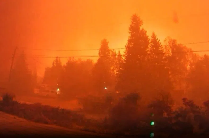 "It's a big monster," Pedwell said about the fire that swallowed her home. (Cyndi Pedwell/ Submitted)