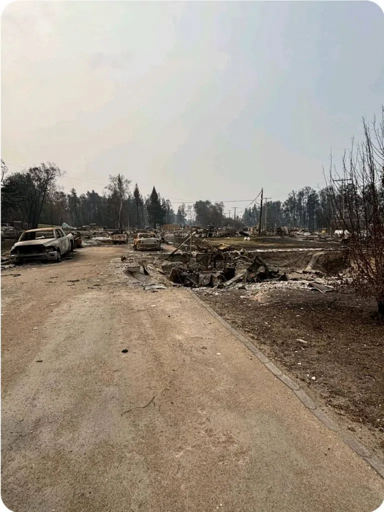 Linda Lowe said her home now sits in a hole in the basement, but people have warned her that the photos don’t capture how bad it really is (Linda Lowe/submitted).