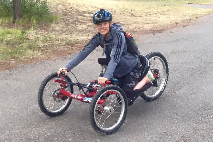 Lisa Franks on her mountain bike.