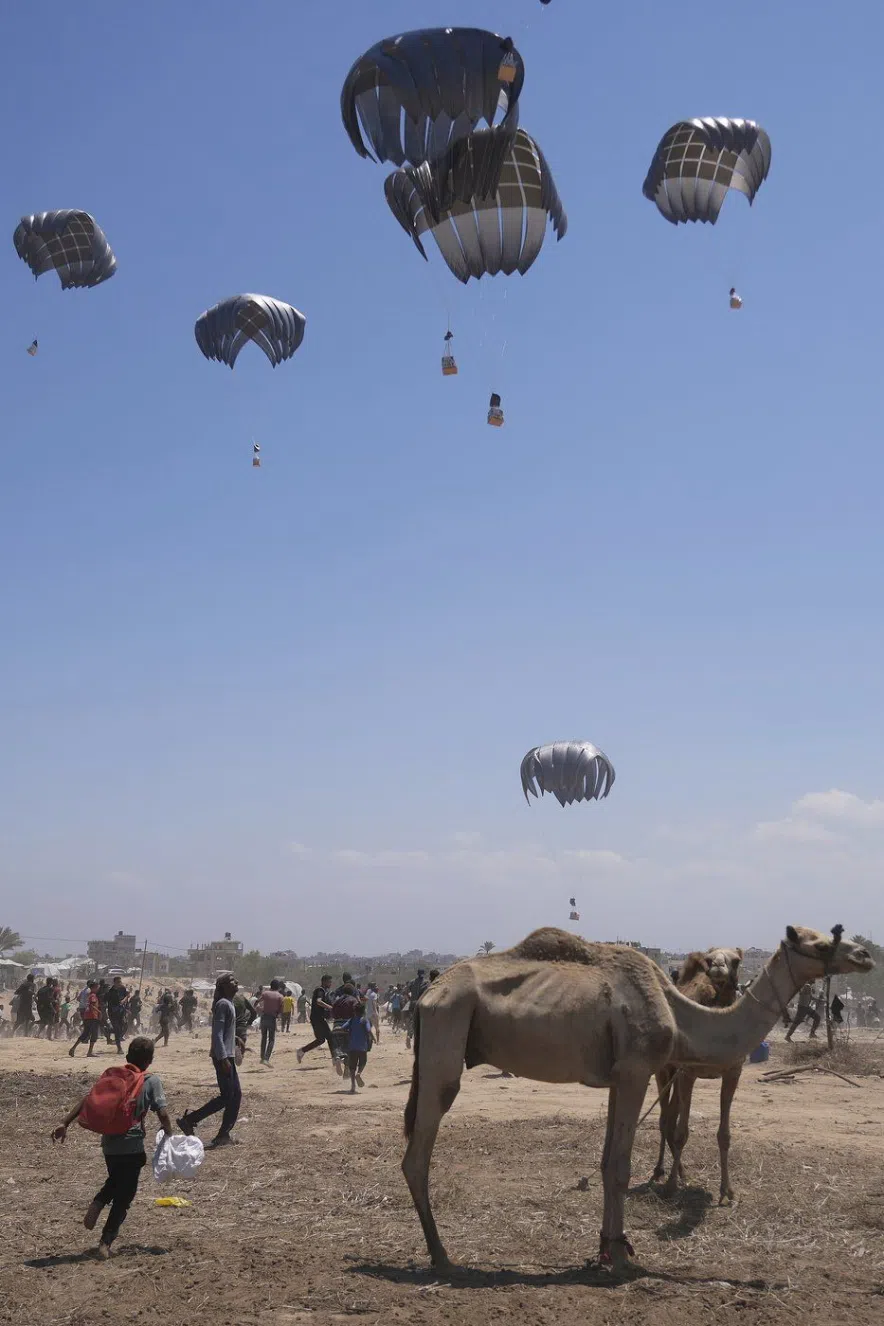 Airdropped aid.