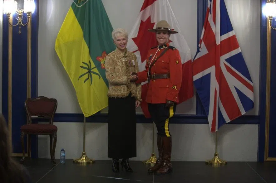 Lieutenant-Governor Bernadette McIntyre and Donna Davies.