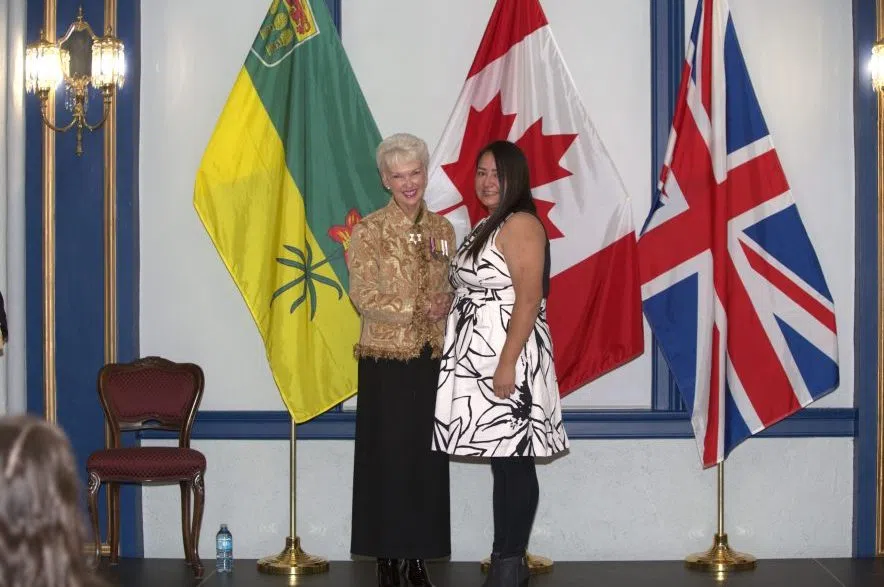 Lieutenant-Governor Bernadette McIntyre and Elaine Ratt.