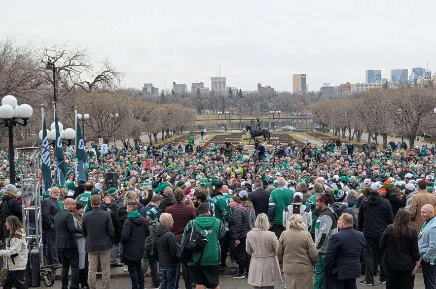 Grey Cup Parade at legislative building
