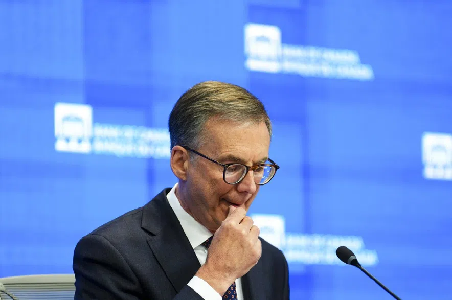 Tiff Macklem, Governor of the Bank of Canada, holds a press conference at the Bank of Canada in Ottawa on Wednesday, Oct. 29, 2025.