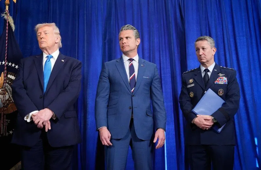 trump at press conference for venezuela