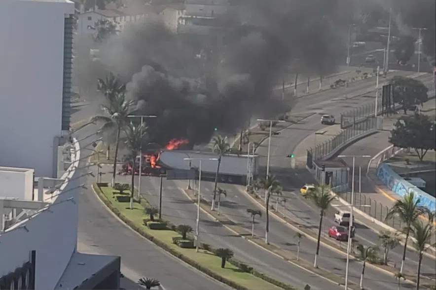 Regina's Mike Schuba said a semi-trailer caught fire a couple blocks down the road from their condo in Puerto Vallarta, on the northern edge of the hotel zone.