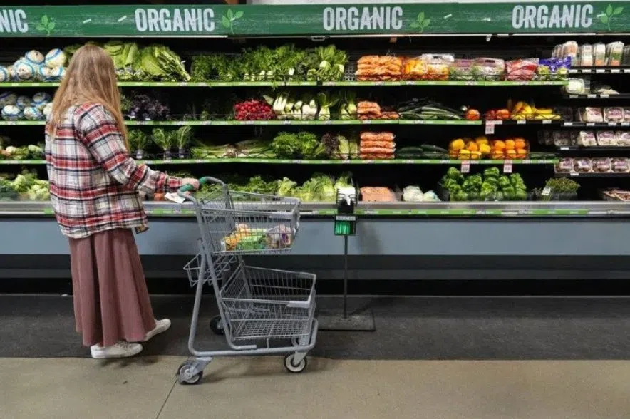Person shopping for groceries.