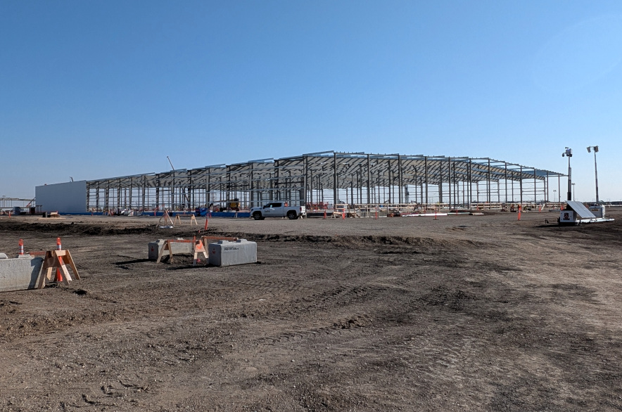 Bell's AI data centre under construction in the R.M. of Sherwood.