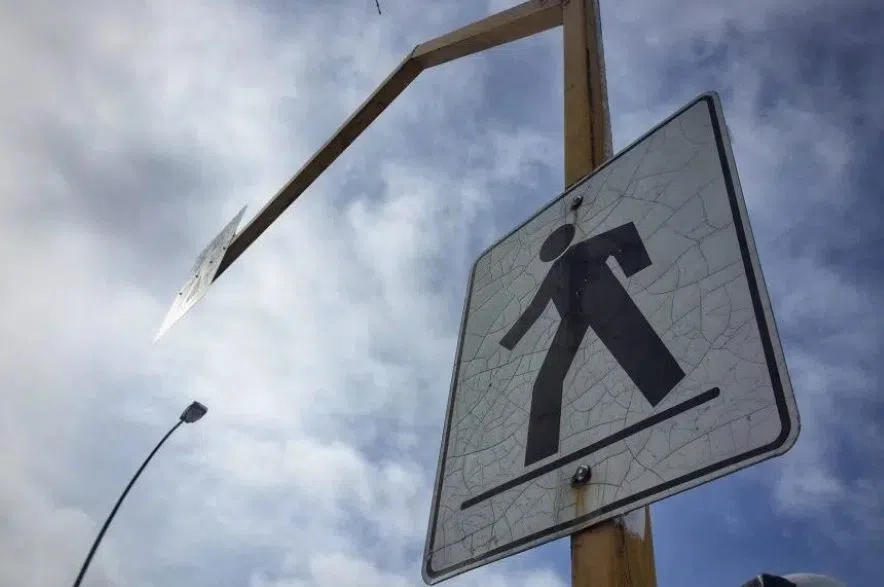 A marked pedestrian crossing in Regina.