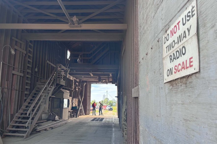 interior of Raymore grain elevator