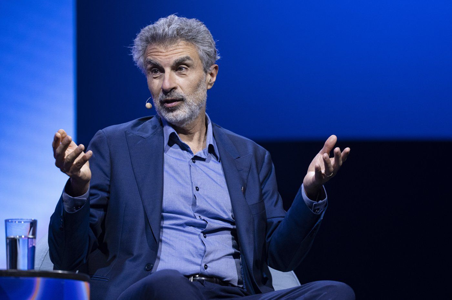 Yoshua Bengio, founder and scientific advisor of Mila – Quebec Artificial Intelligence Institute speaks during All-In 2026, an artificial intelligence (AI) conference in Montreal on Thursday, Sept. 17, 2026.