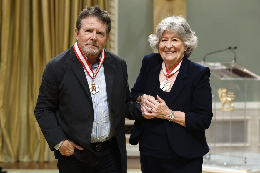 Actor Michael J. Fox and Governor General Louise Arbour.