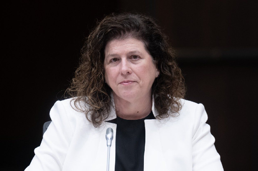 Auditor General of Canada Karen Hogan waits to appear before the Standing Committee on Public Accounts on Parliament Hill in Ottawa on Monday, May 4, 2026.