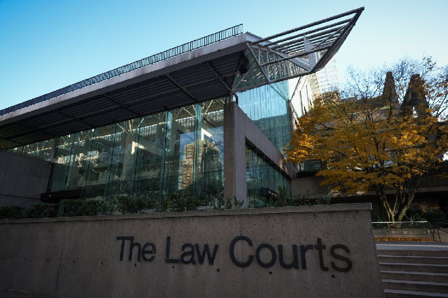 The Law Courts building, which is home to B.C. Supreme Court and the Court of Appeal, is seen in Vancouver, on Thursday, Nov. 23, 2023.