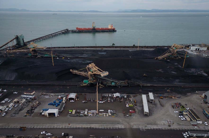 Westshore Terminals' coal export terminal is seen in an aerial view at Roberts Bank in Delta, B.C., on Thursday, July 16, 2026.