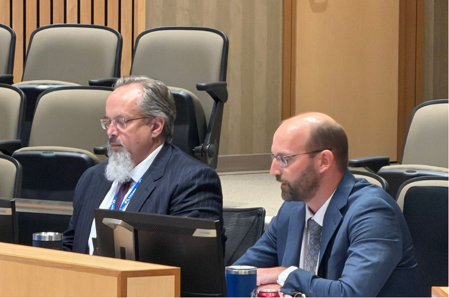 Acting chief financial officer Jeff May, left, and deputy city manager, city operations Kurtis Doney.