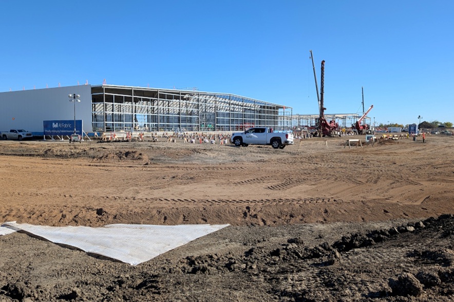 Construction at the Bell AI data centre site just south of Regina on Oct. 1, 2026.