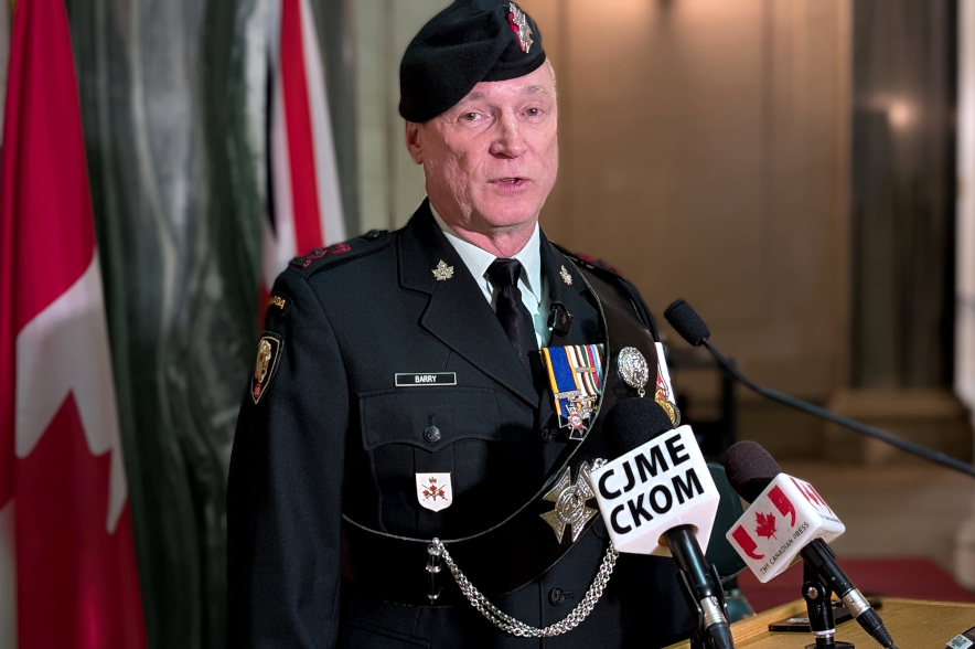 Lieutenant Colonel Kevin Barry, Commanding Officer of the Royal Regina Rifles,