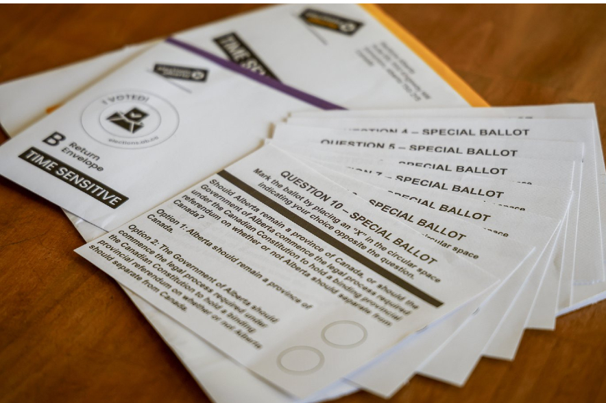 Alberta referendum mail-in special ballots.