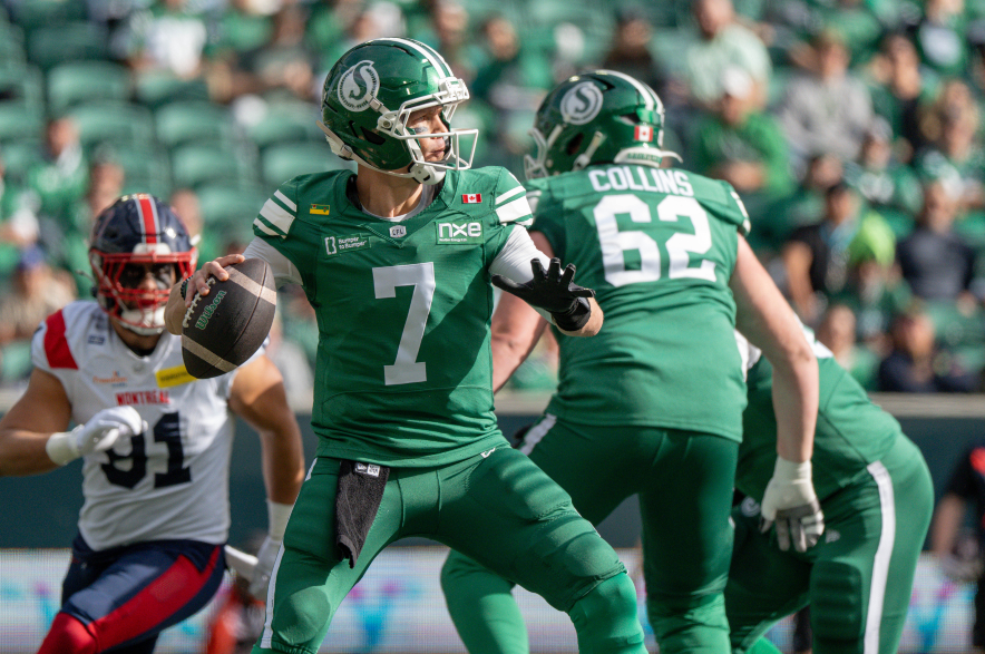 Saskatchewan Roughriders quarterback Trevor Harris.